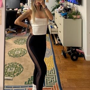 ⚡️Black•Mesh•Panel•Leggings